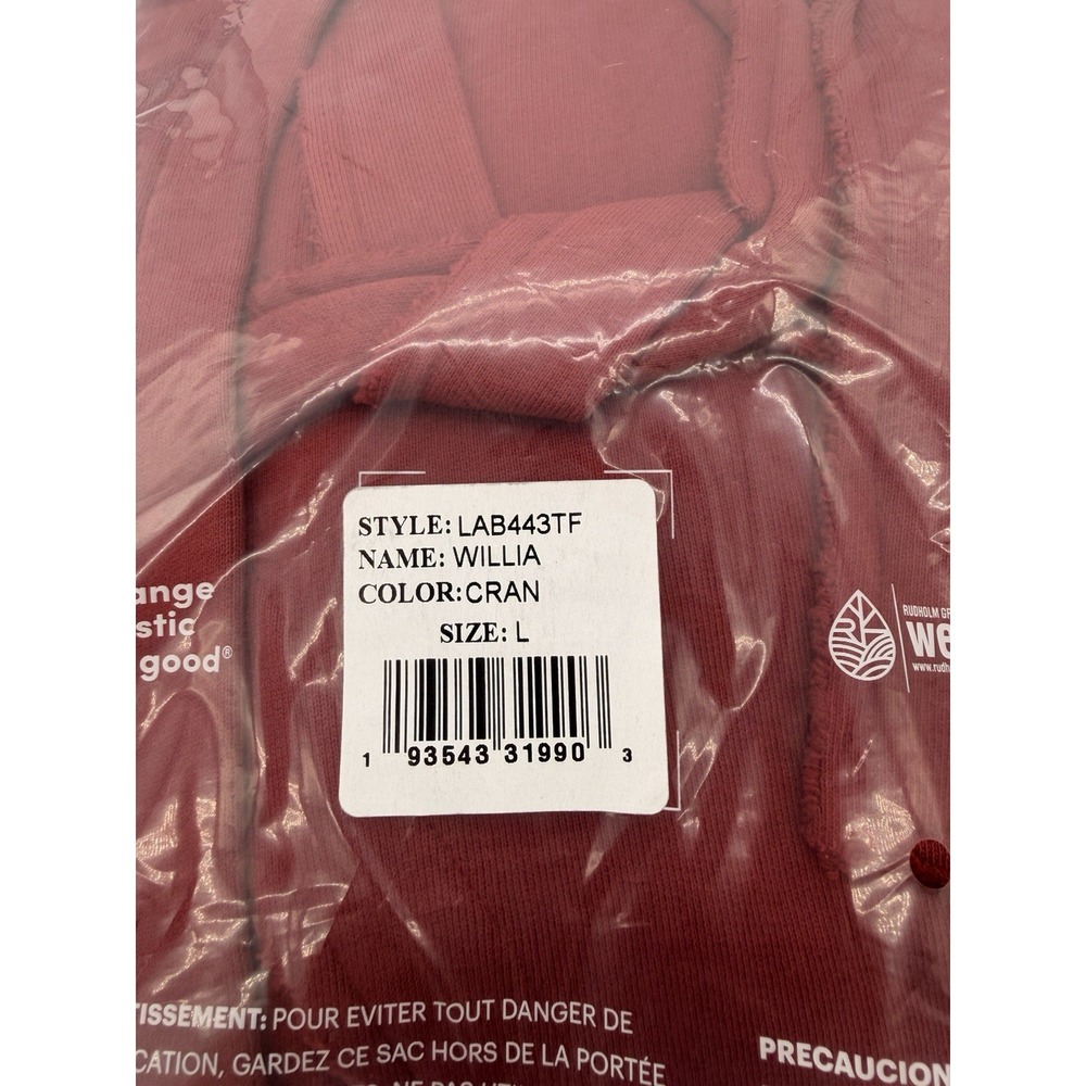 NEW! Frank & Eileen Willa Long Triple Fleece‎ Wrap Dress Women's Size Large Cran - Picture 2 of 5